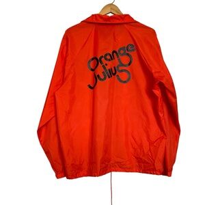 Orange Julius Vintage Men’s Large Nylon Snap Front Windbreaker Jacket